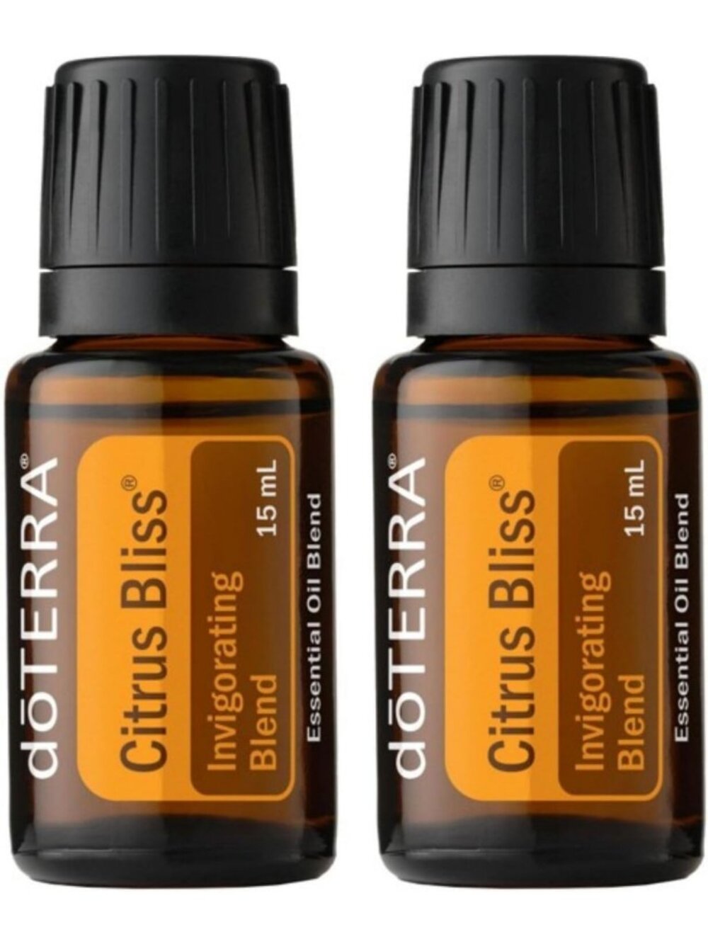 Invigorating Citrus Bliss Essential Oil Blend - 15ml (2 Pack) for Energy & Mood